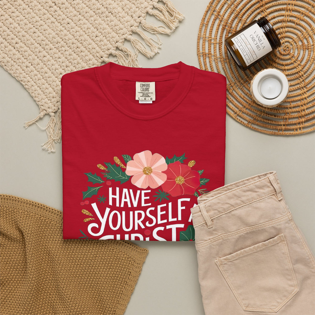 Have Yourself a Christ Filled Christmas T-Shirt Christian Graphic Tee