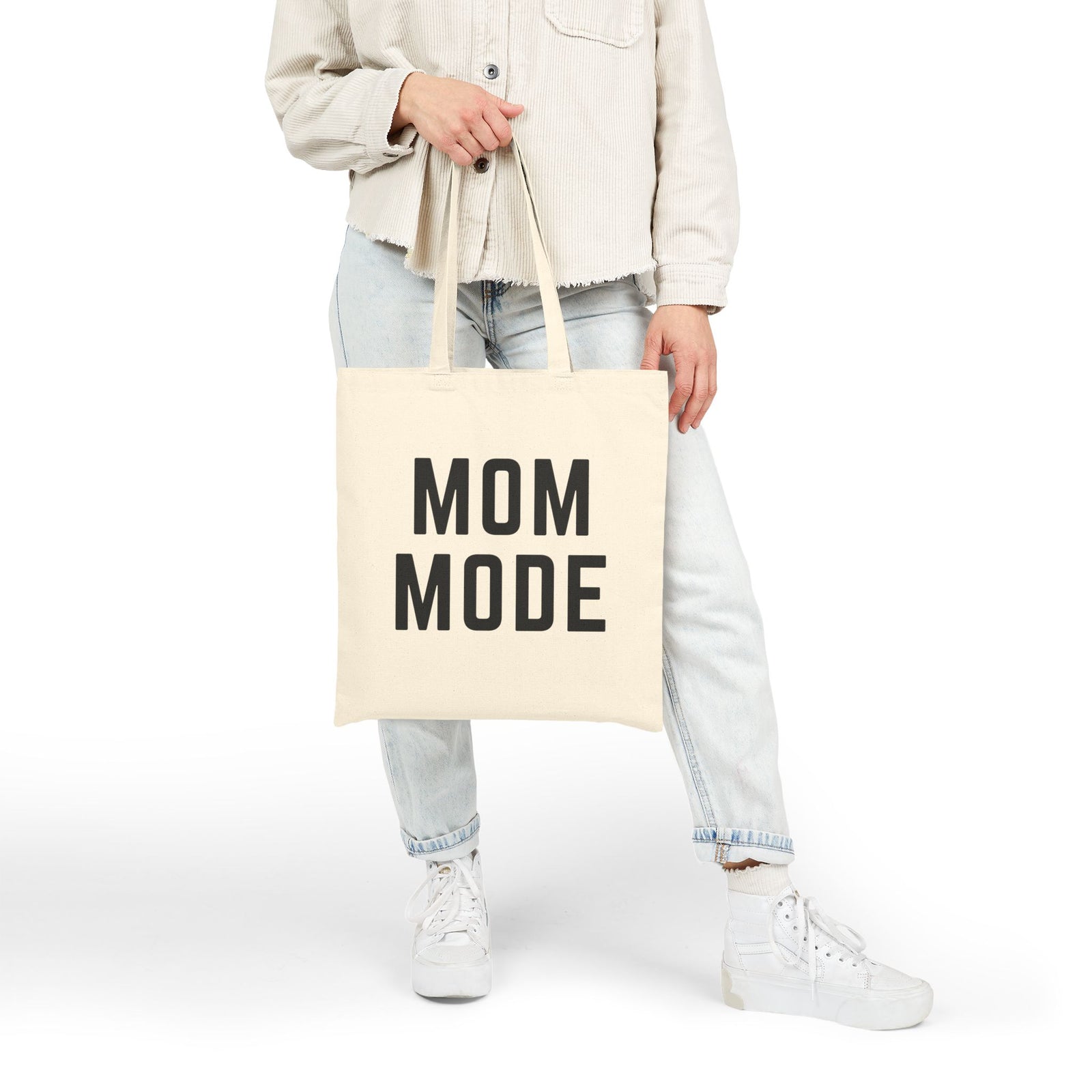 Mom Mode Cotton Shopping Bag for Moms Canvas Tote Bag