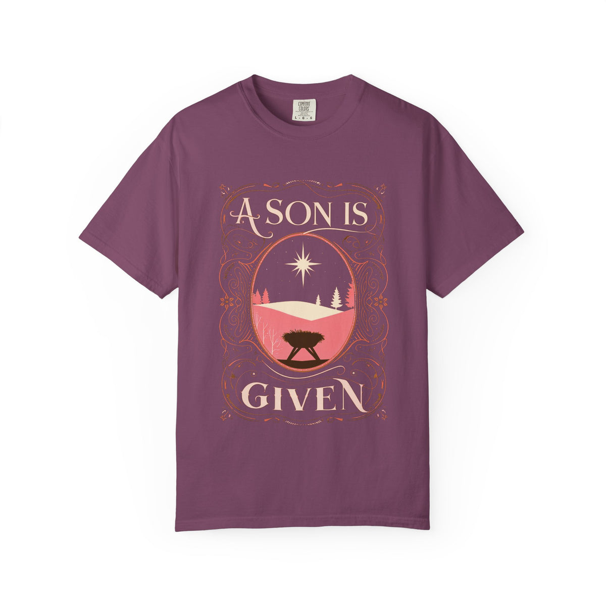 A Son is Given Jesus Christmas T-Shirt Christian Graphic Tee