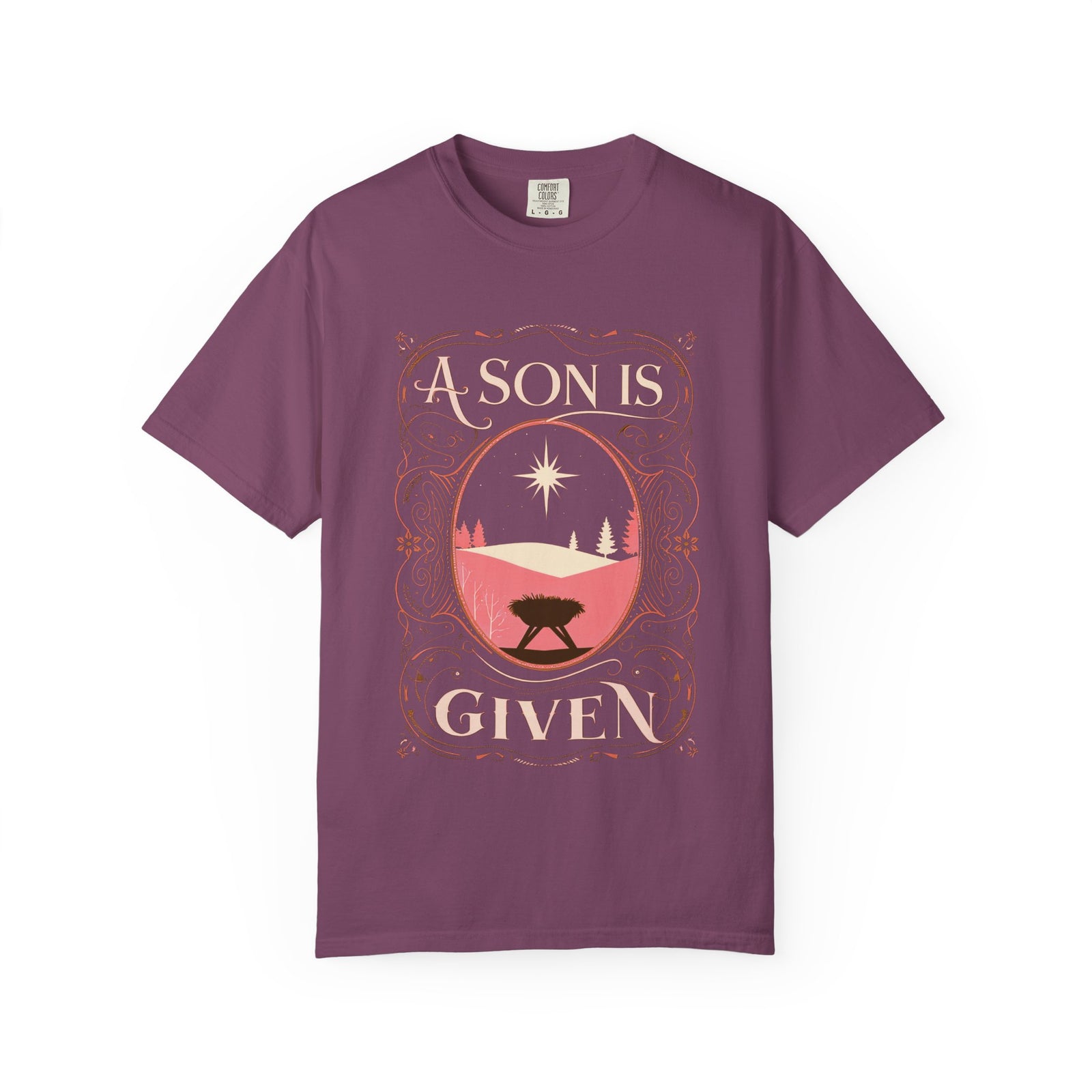 A Son is Given Jesus Christmas T-Shirt Christian Graphic Tee