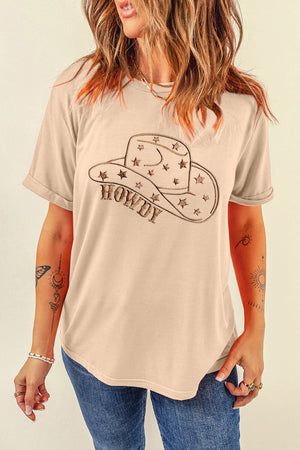 Hat Graphic Round Neck Short Sleeve T-Shirt - Sydney So Sweet