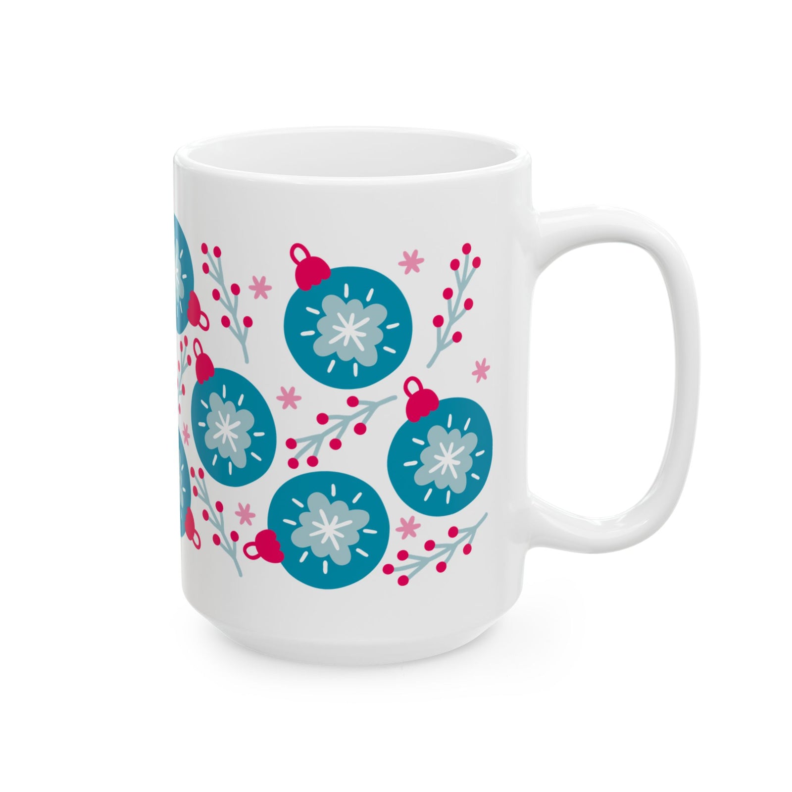 Opulent Ornaments Christmas Ceramic Mug Coffee Cup (11oz & 15oz)