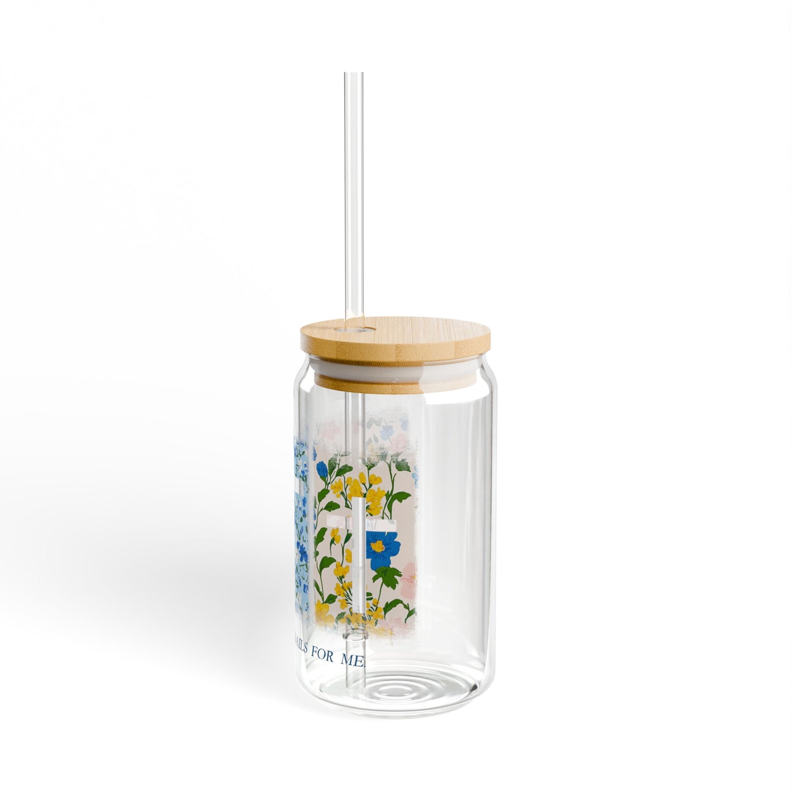 He Took the Nails for Me Christian Sipper Glass 16oz Reusable Drink Jar with Lid & Straw