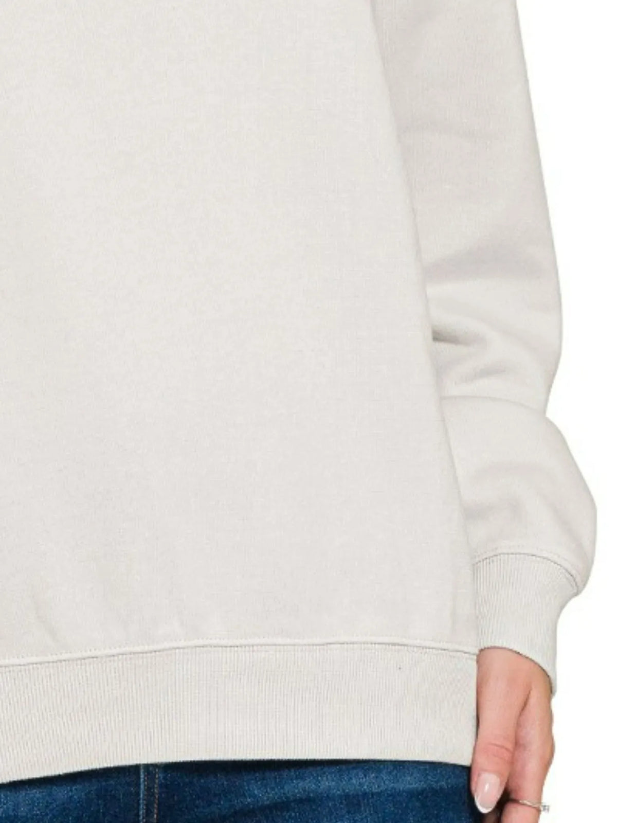 Zenana Fleece Crewneck Long Sleeve Sweatshirt - Sydney So Sweet