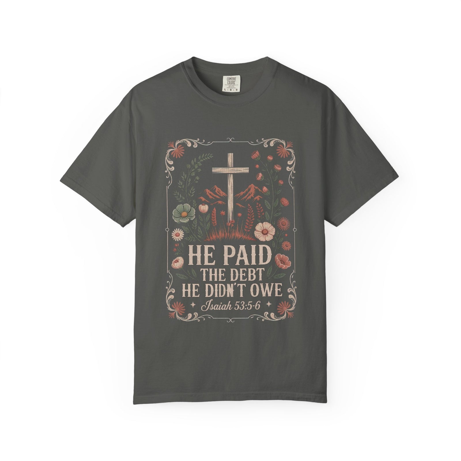 He Paid the Debt He Didn't Owe Christian Church Cross T‑Shirt Unisex Distressed Tee