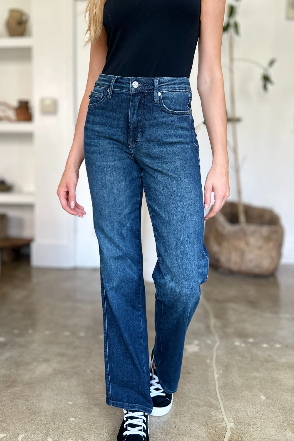 Judy Blue Full Size Tummy Control Straight Jeans - Sydney So Sweet