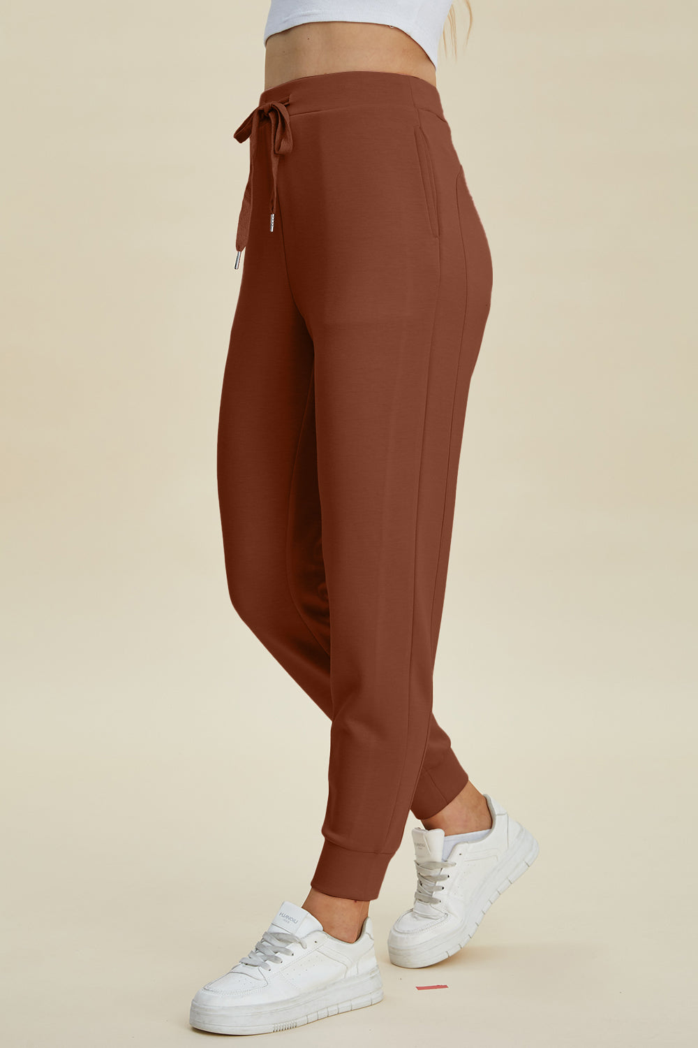 Basic Bae Full Size Air Scuba Drawstring High Waist Joggers - Sydney So Sweet