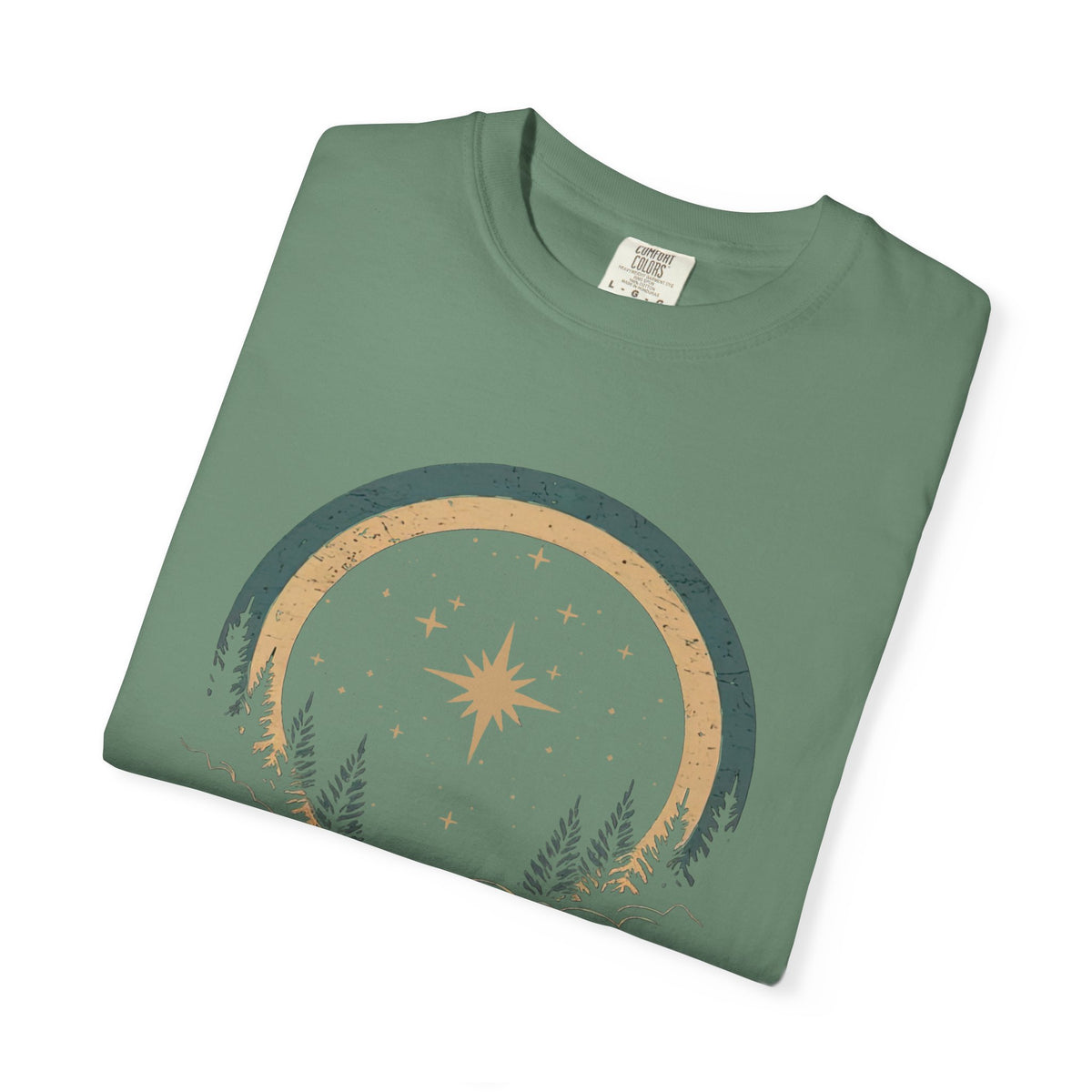 All Is Calm & Bright Christmas Eve Distressed T-Shirt Christian Graphic Tee
