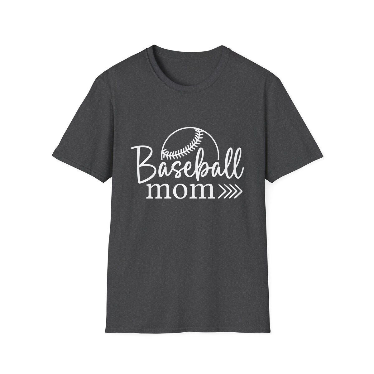 Baseball Mom Classic Graphic T-Shirt Cute Sports Mom Tee (12 Team Colors)