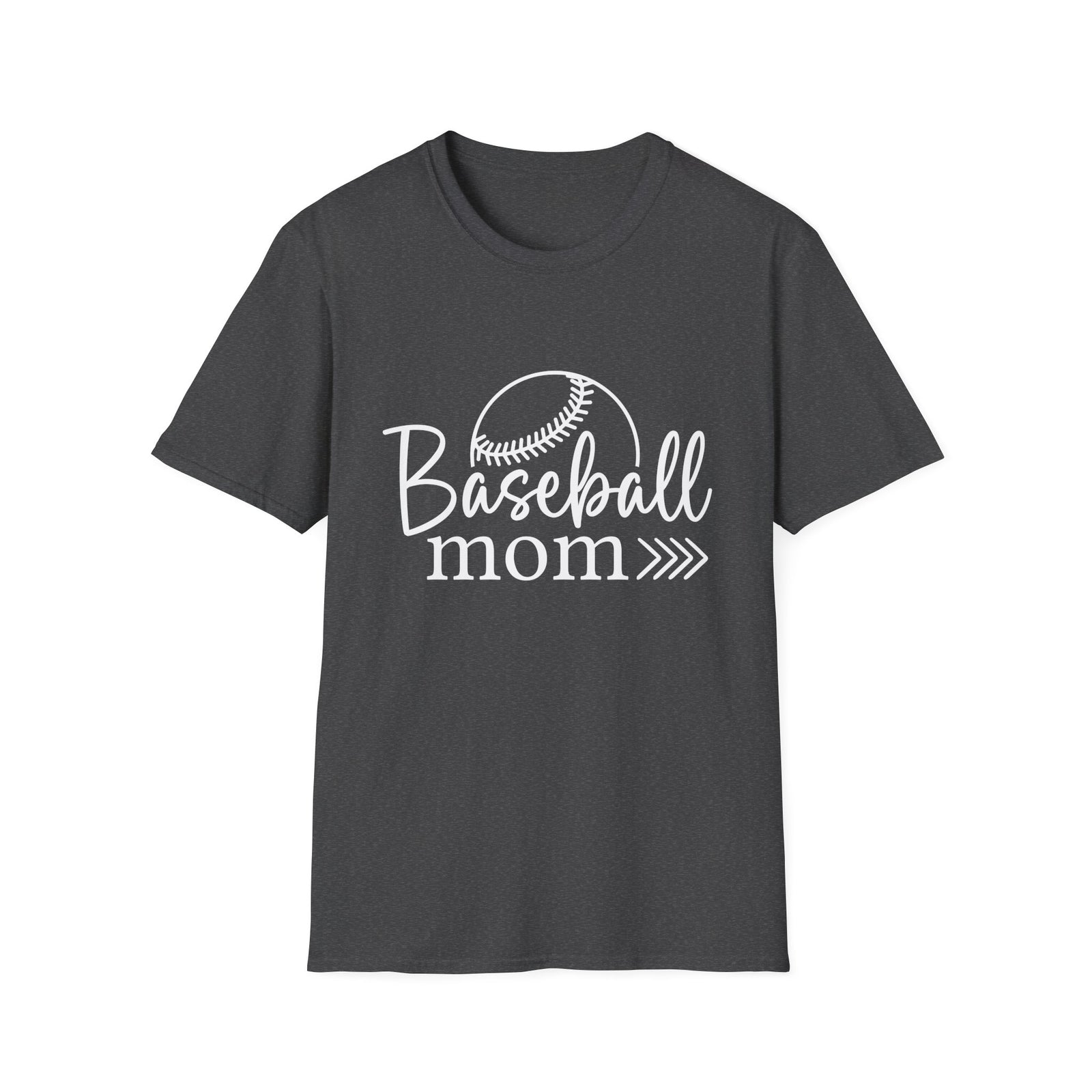 Baseball Mom Classic Graphic T-Shirt Cute Sports Mom Tee (12 Team Colors)