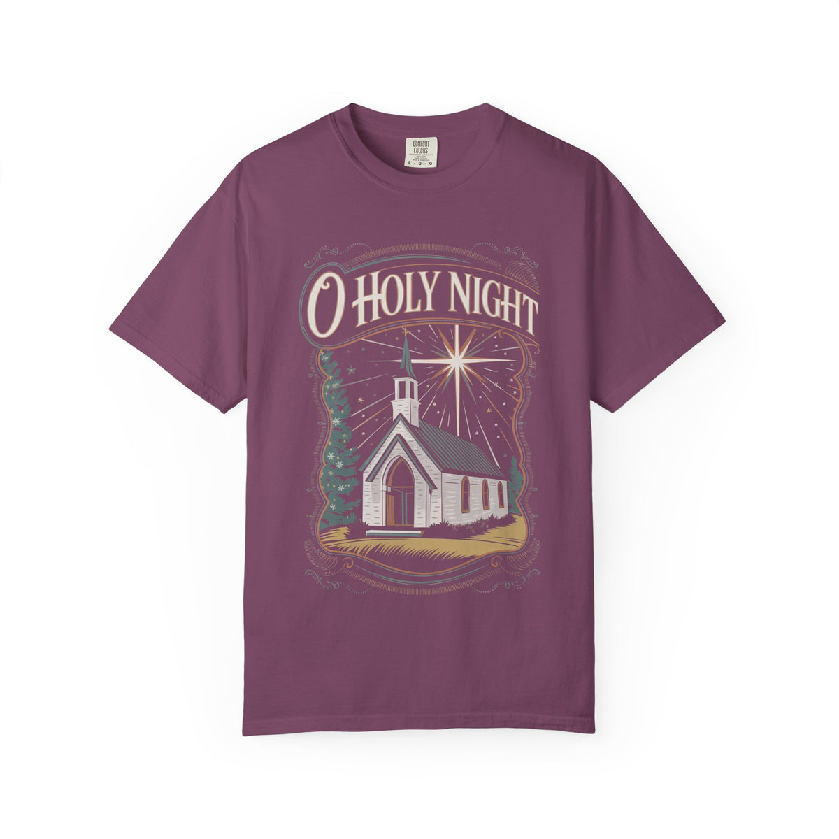O Holy Night Christmas Eve Church T-Shirt Christian Graphic Tee