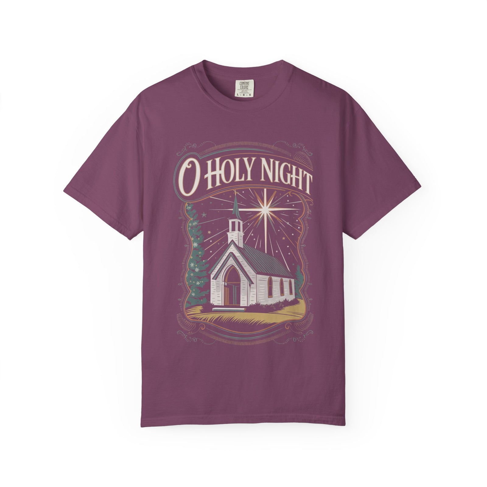 O Holy Night Christmas Eve Church T-Shirt Christian Graphic Tee