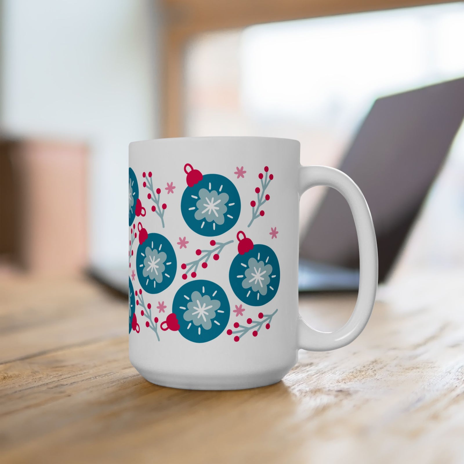 Opulent Ornaments Christmas Ceramic Mug Coffee Cup (11oz & 15oz)