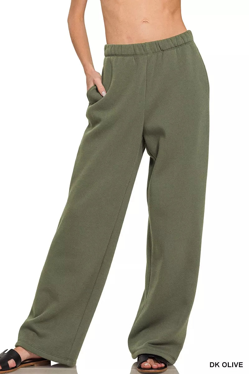 Zenana Fleece Sweatpant with Pockets - Sydney So Sweet