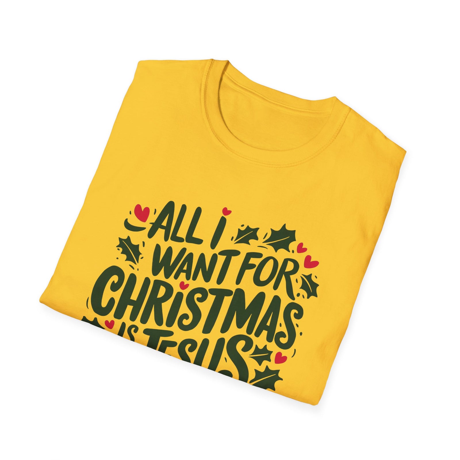 All I Want for Christmas is Jesus Tee Christian Graphic T-Shirt