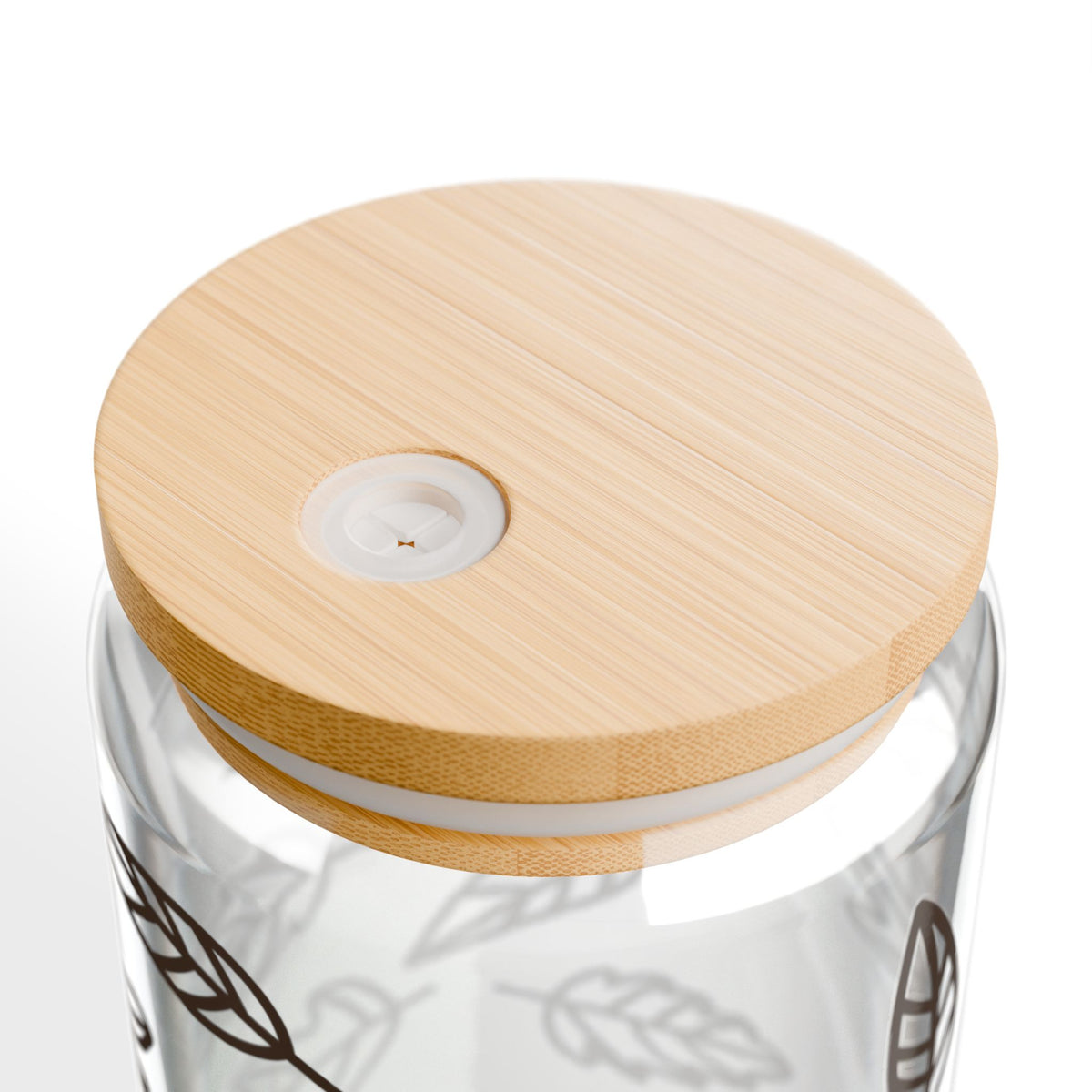 Autumn Leaf Sipper Glass 16oz Reusable Drink Jar with Lid & Straw