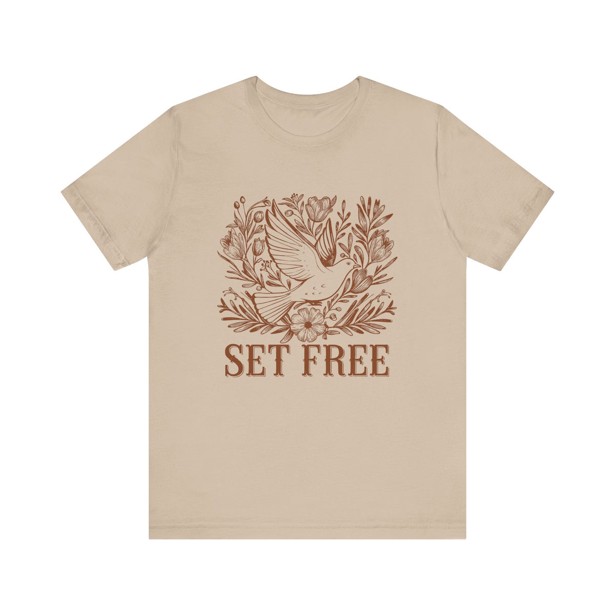 Set Free Dove Tee Inspirational Bird Christian Graphic T-Shirt