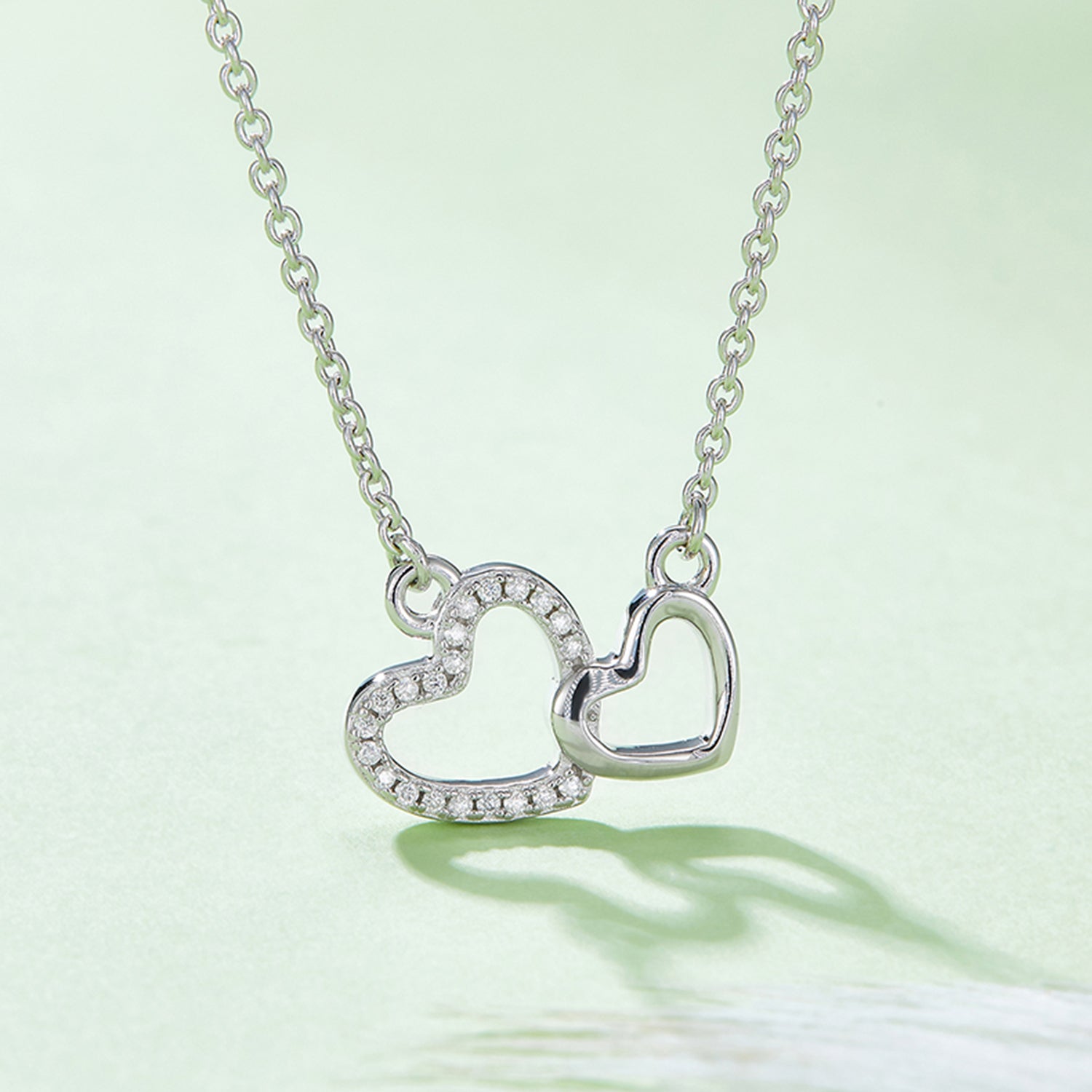 Moissanite 925 Sterling Silver Heart Necklace - Sydney So Sweet