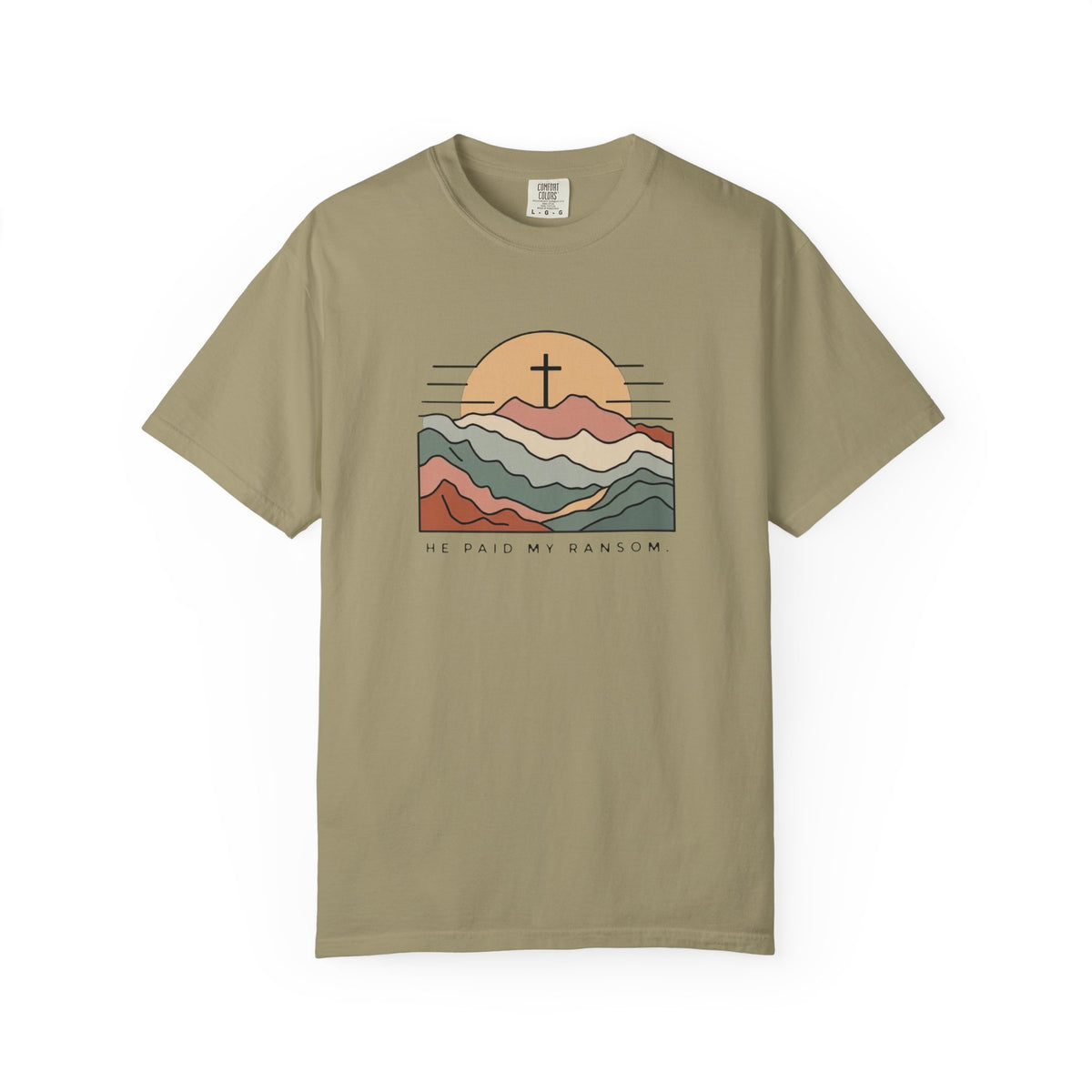 He Paid My Ransom Christian Mountain Cross Graphic T-Shirt Unisex Tee