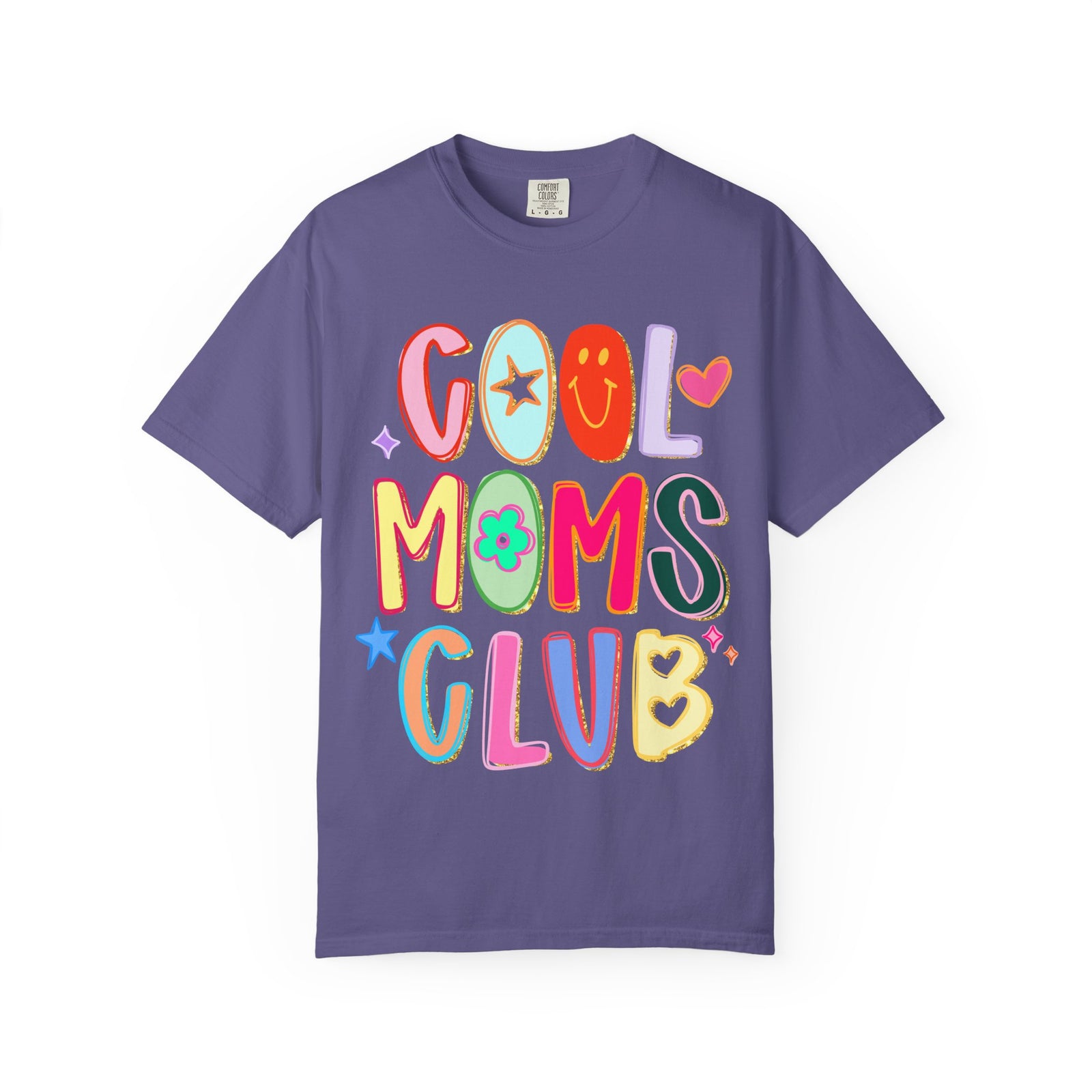 Cool Moms Club T-Shirt Colorful Retro Graphic Tee for Moms