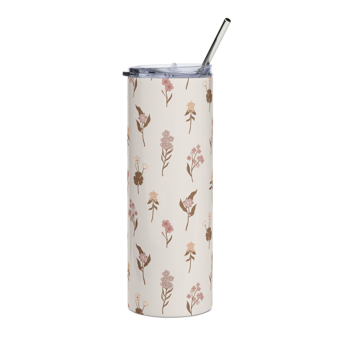 Vintage Wildflower Floral 20oz Stainless Steel Tumbler Insulated Travel Cup