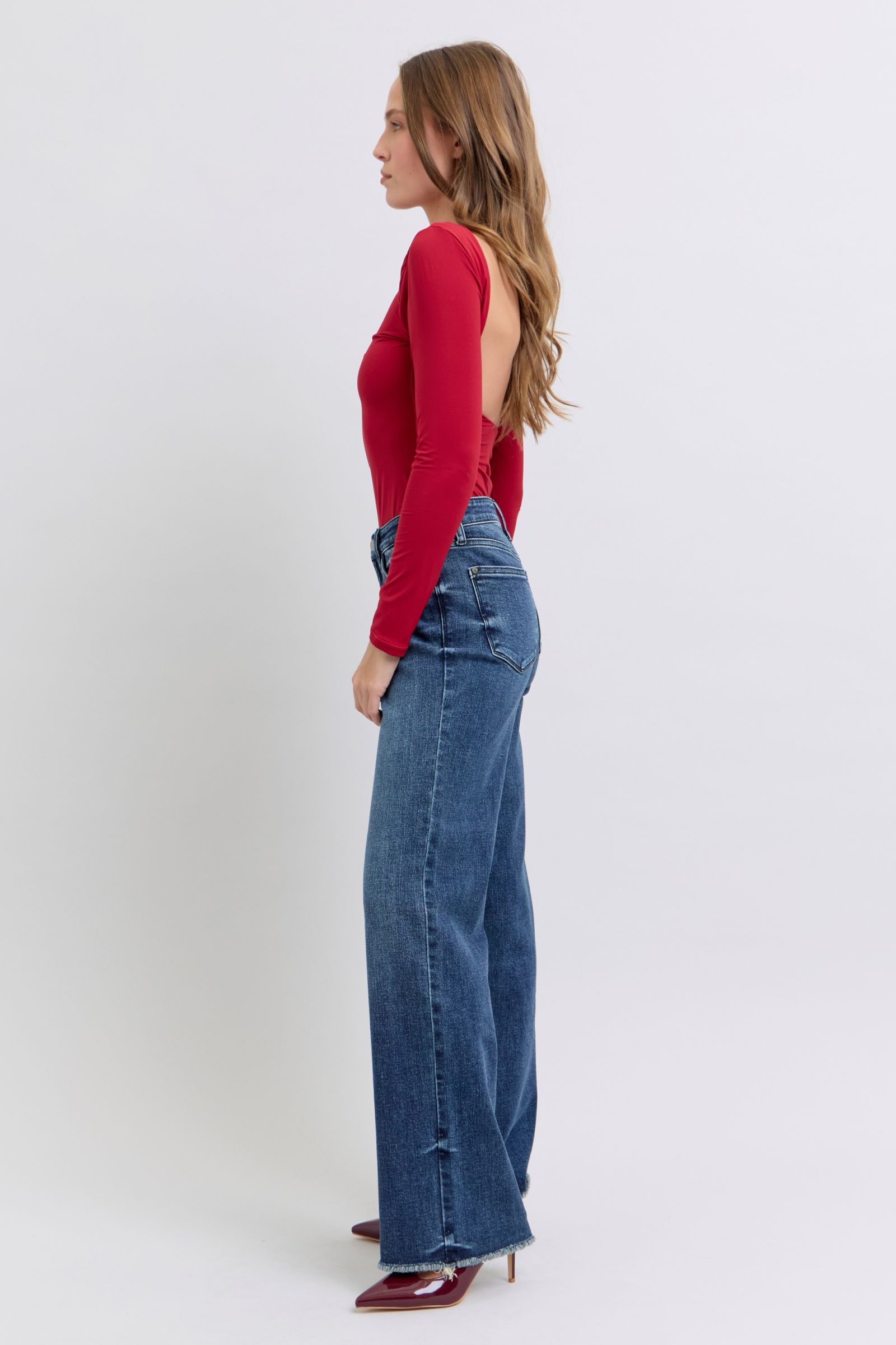 Judy Blue Full Size Raw Hem Mid Rise Jeans - Sydney So Sweet