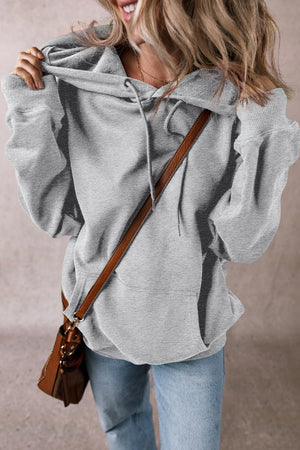 Drawstring Pocketed Long Sleeve Hoodie - Sydney So Sweet