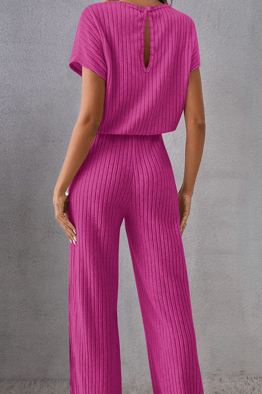 Round Neck Short Sleeve Jumpsuit - Sydney So Sweet