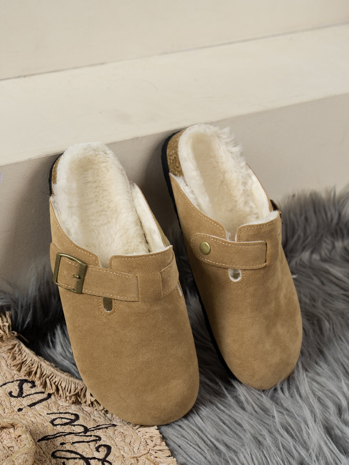 Suede Round Toe Slippers - Sydney So Sweet