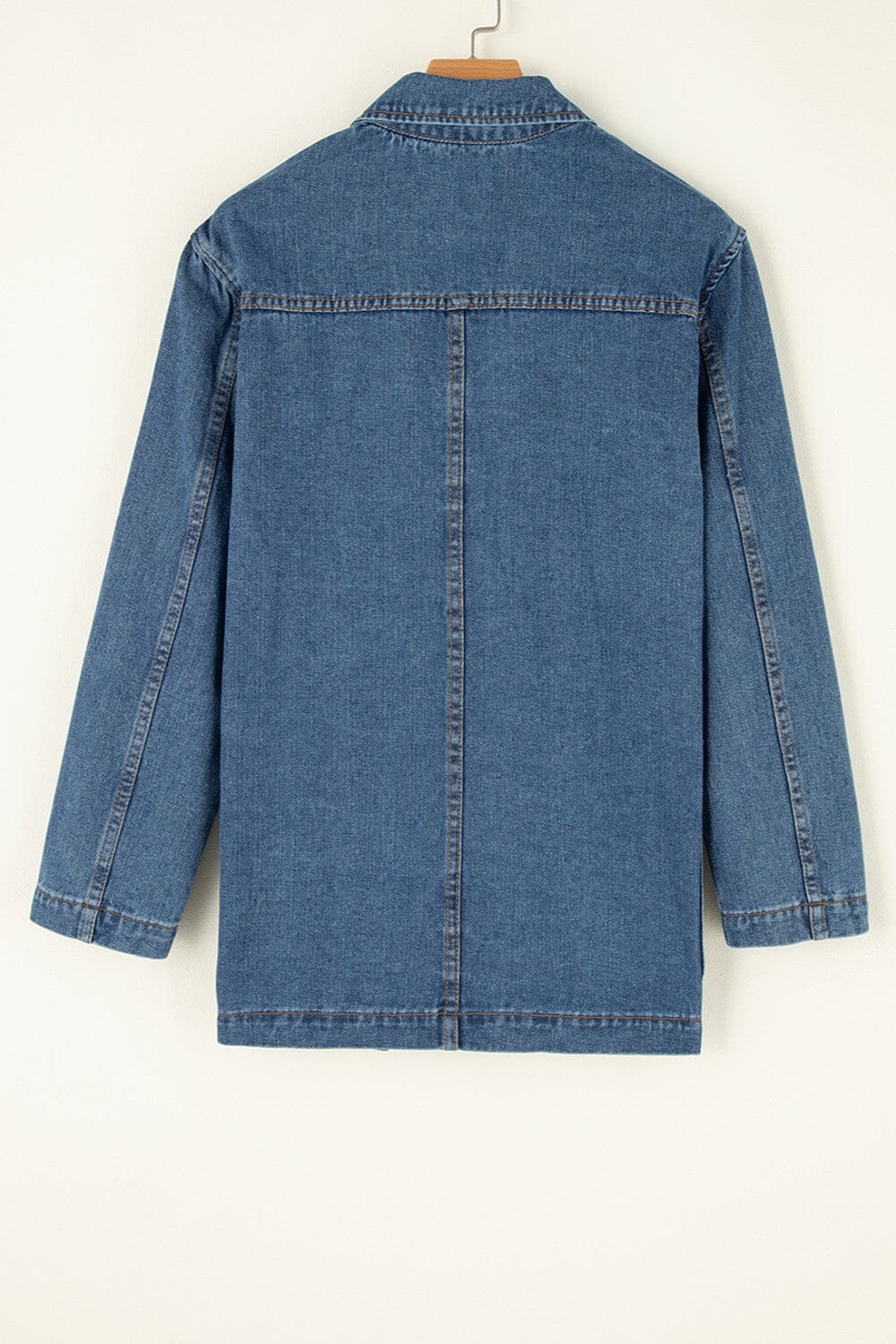 Pocketed Long Sleeve Denim Jacket - Sydney So Sweet