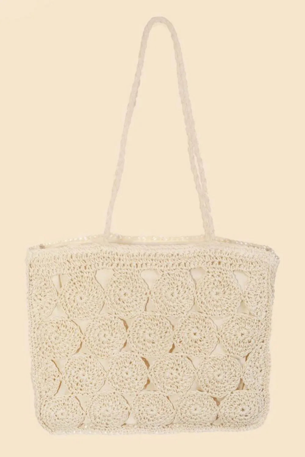 Fame Square Braided Pattern Tote Bag - Sydney So Sweet