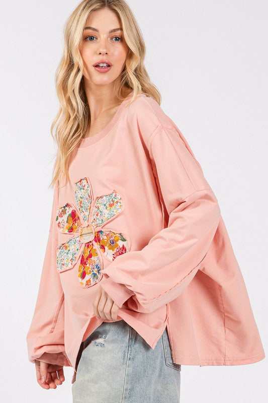 SAGE + FIG Flower Patch Dropped Shoulder Oversize Top - Sydney So Sweet