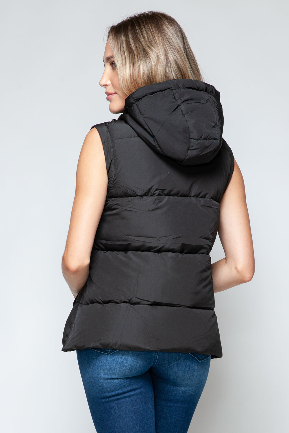 Snobbish Snap and Zip Closure Hooded Vest - Sydney So Sweet