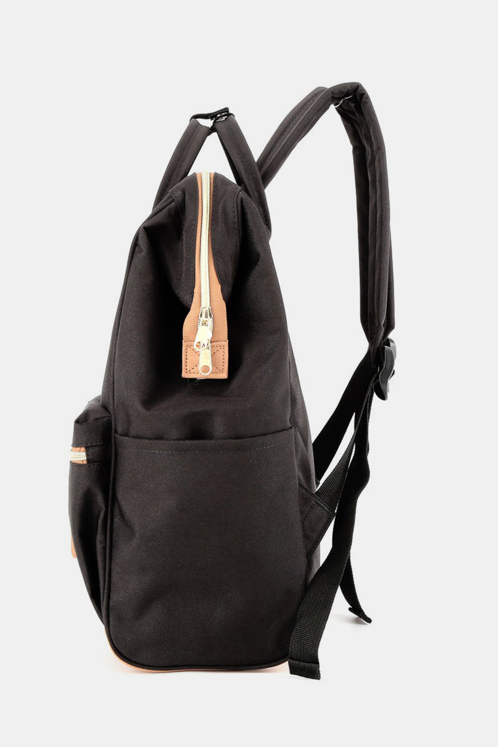 Himawari Contrast Waterproof Canvas Backpack Bag with Side Pockets - Sydney So Sweet