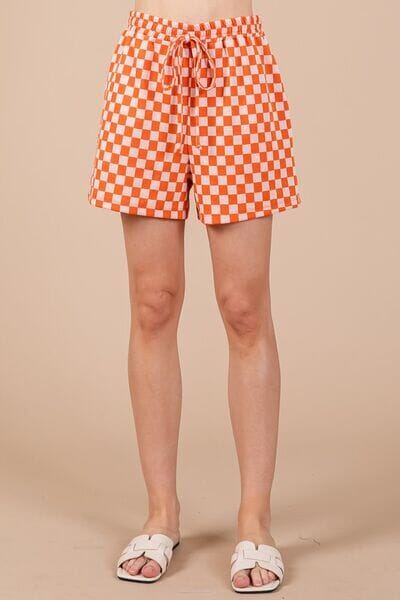 Ces Femme Checkered Round Neck Top and Shorts Set - Sydney So Sweet