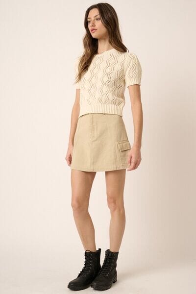 Mittoshop Cargo Mini Skirt with Side Pockets - Sydney So Sweet