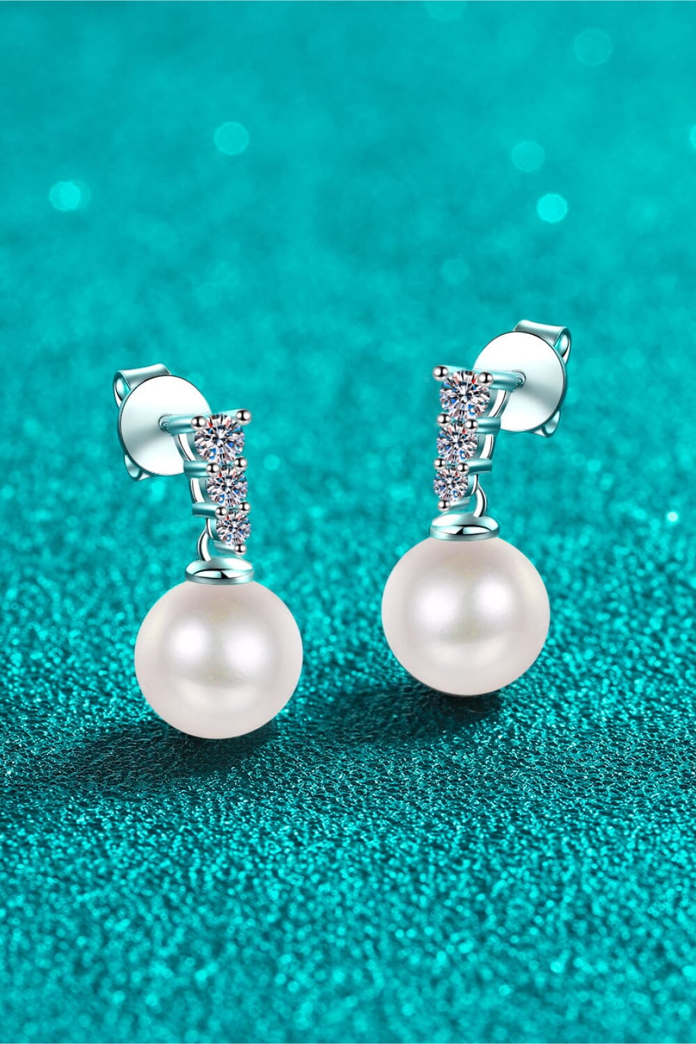 Moissanite Pearl Drop Earrings - Sydney So Sweet