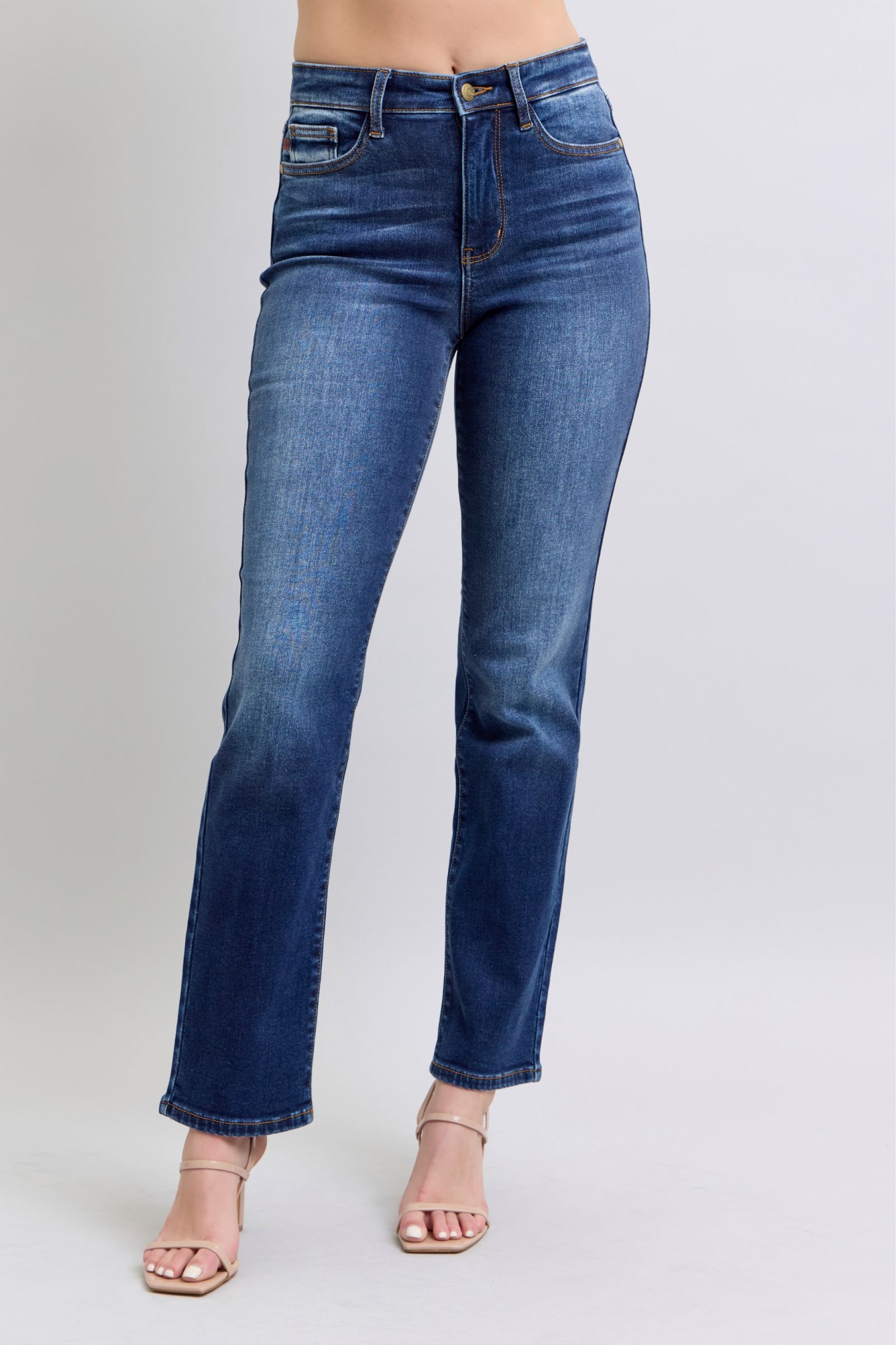 Judy Blue Full Size Washed Straight Leg Jeans with Pockets - Sydney So Sweet