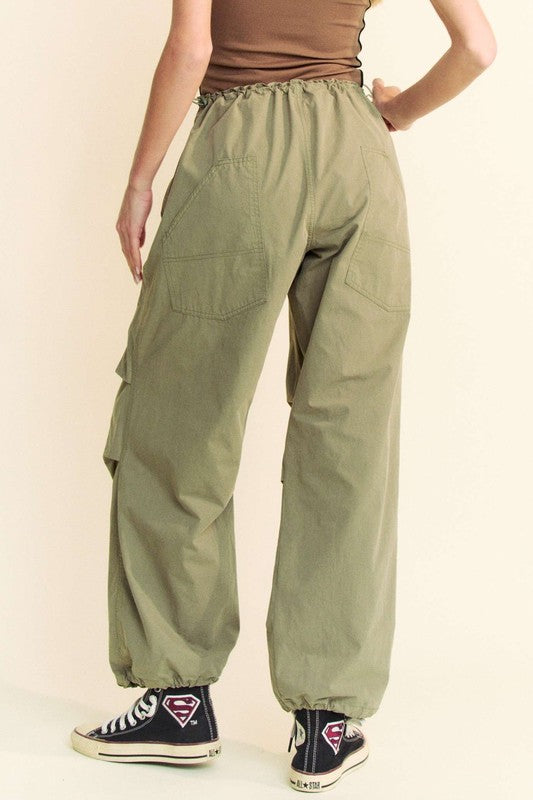 Davi & Dani Drawstring Baggy Pants with Pockets - Sydney So Sweet