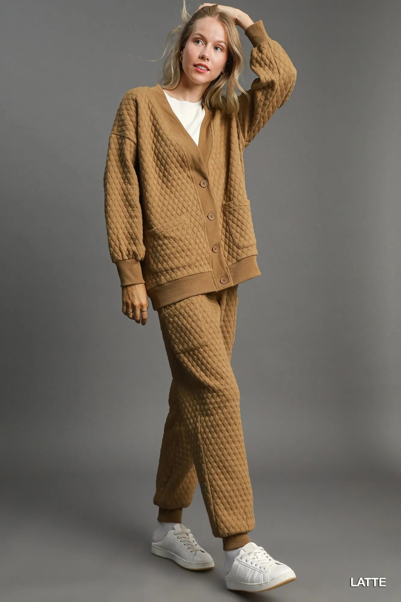 Umgee Button-Up Jacquard Cardigan - Sydney So Sweet