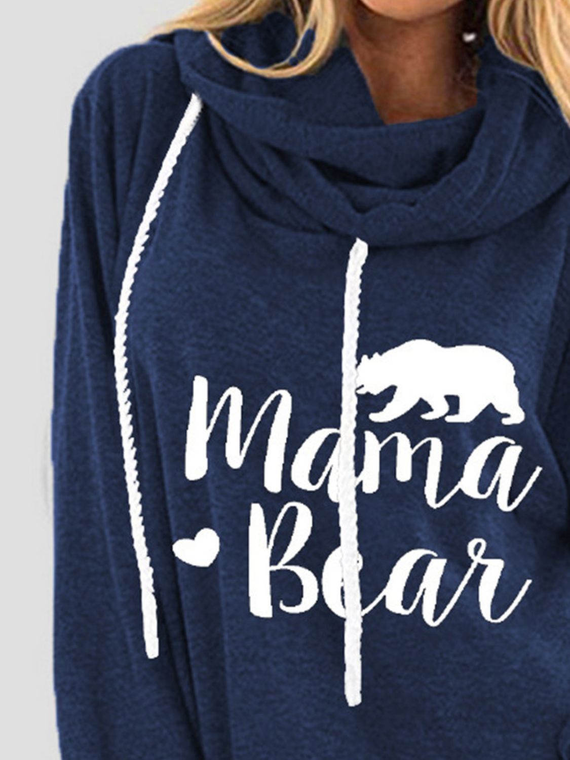 Drawstring Mama Bear Long Sleeve Women's Graphic Hoodie - Sydney So Sweet