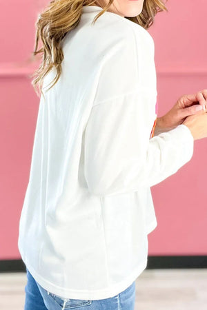 HOLLY JOLLY Round Neck Long Sleeve Top - Sydney So Sweet