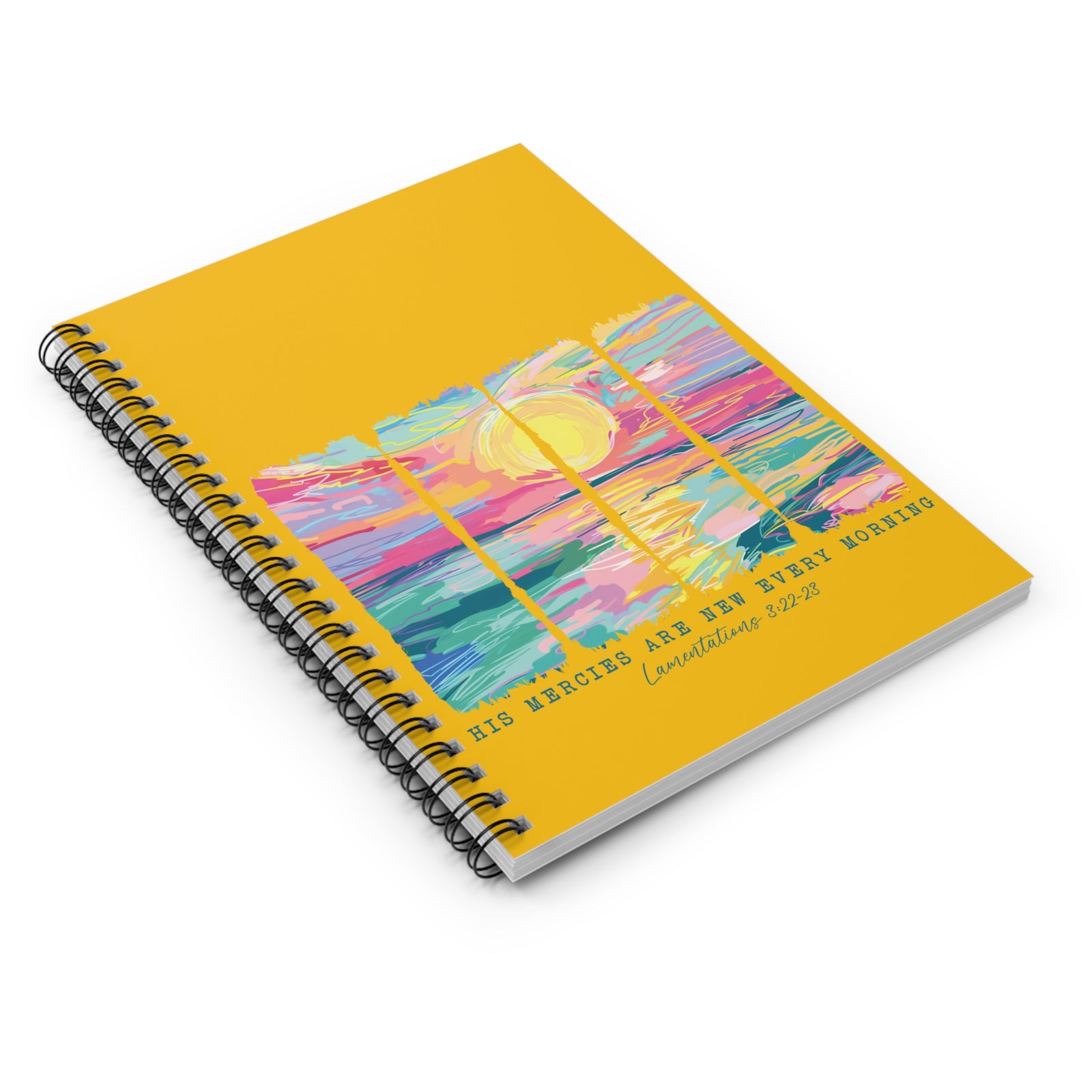 His Mercies Are New Every Morning Sunrise Scripture Spiral Notebook Ruled Journal
