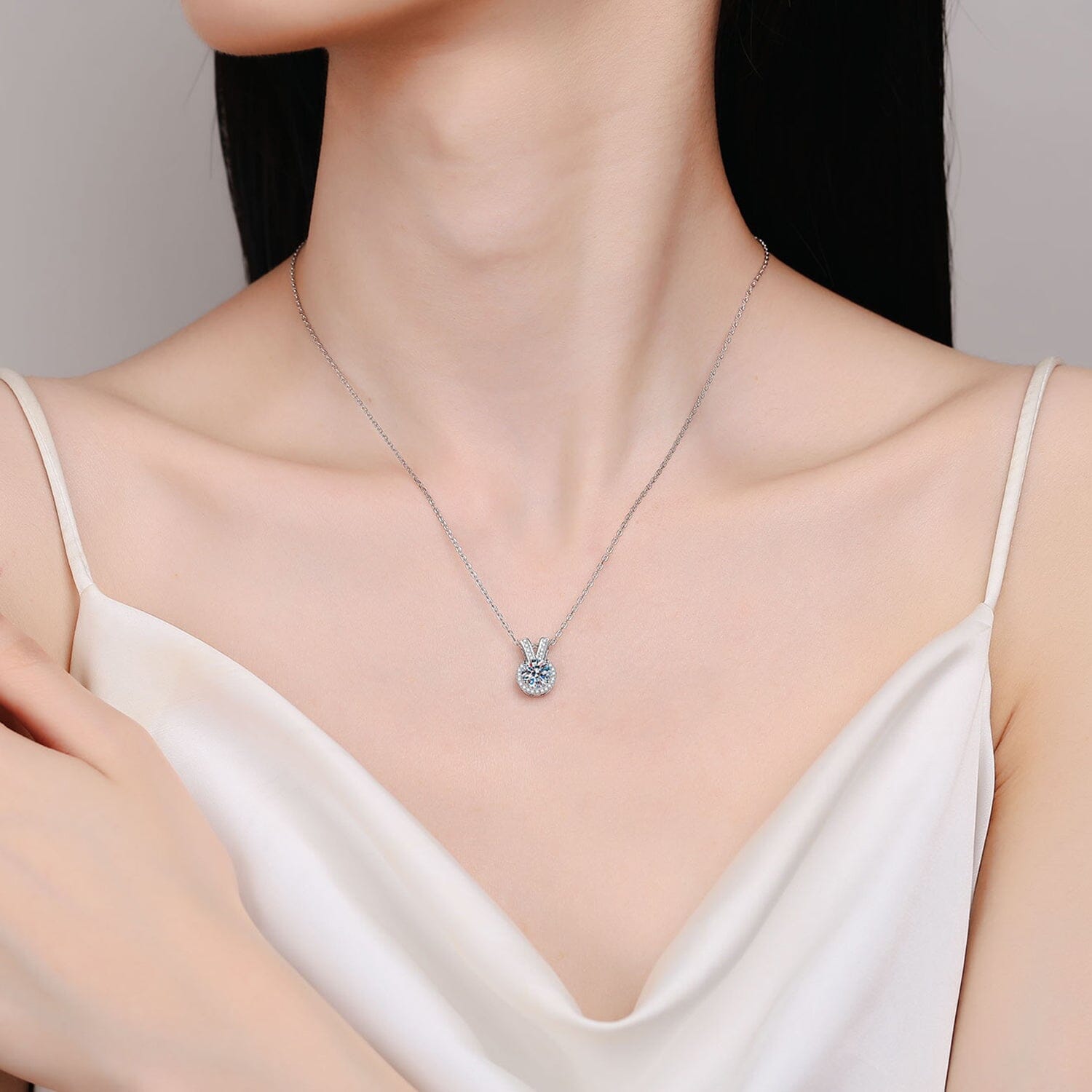 1 Carat Moissanite Rabbit Ears Shape Pendant Necklace - Sydney So Sweet