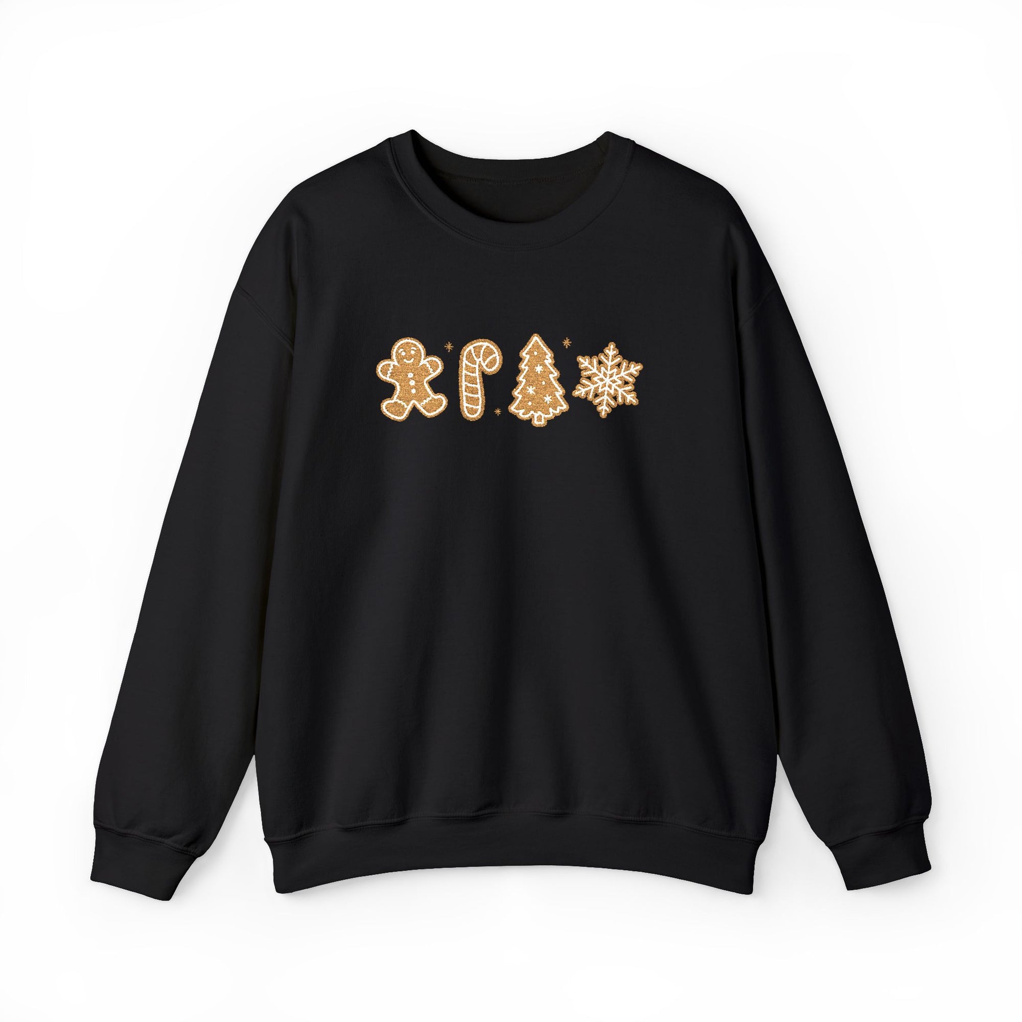 Gingerbread Cookies Heavy Blend Women's Crewneck Embroidered Christmas Holiday Sweatshirt - Sydney So Sweet