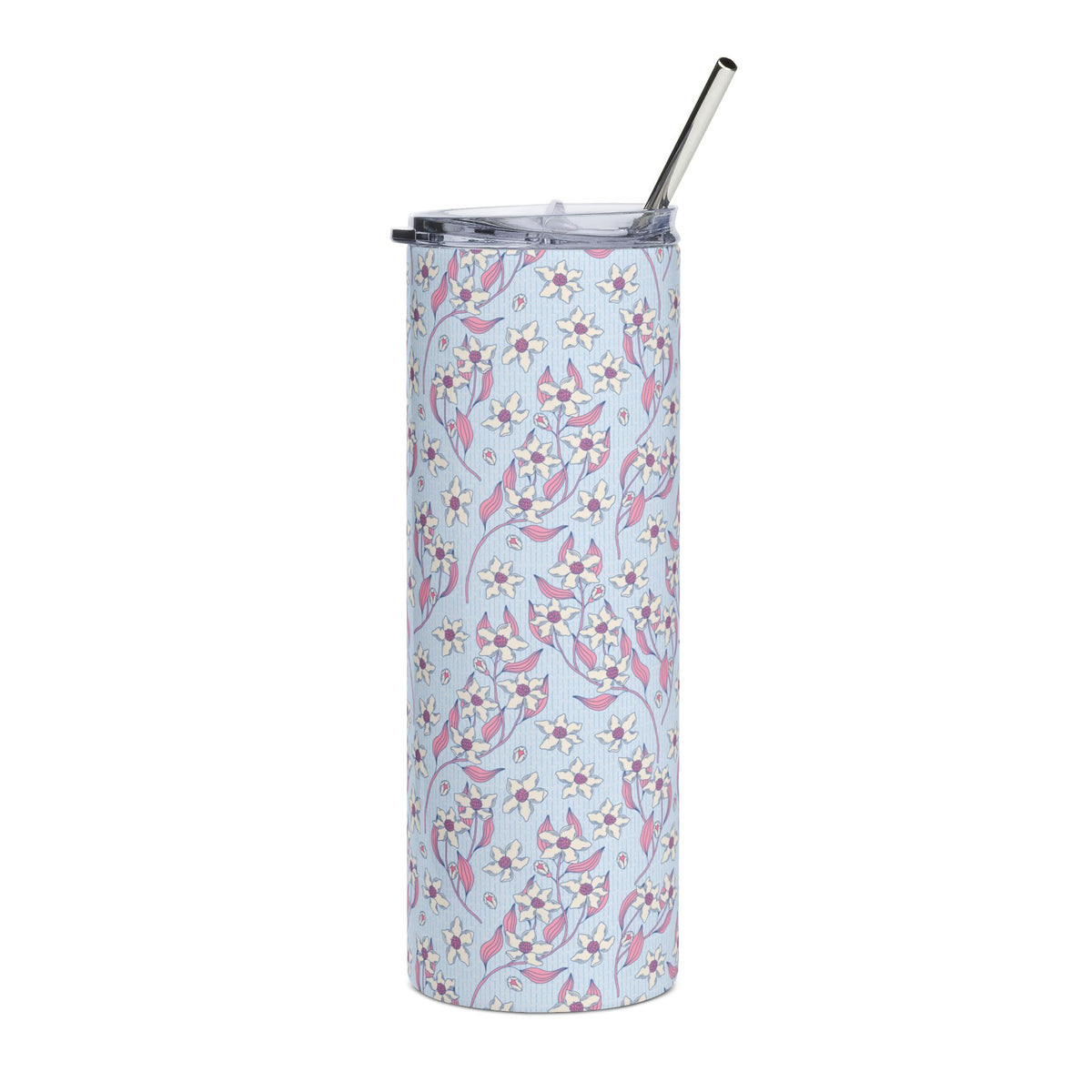 Pastel Sea Blooms 20oz Floral Stainless Steel Tumbler Travel Cup
