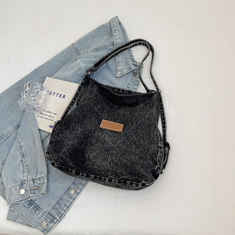 Adjustable Strap Denim Shoulder Bag - Sydney So Sweet