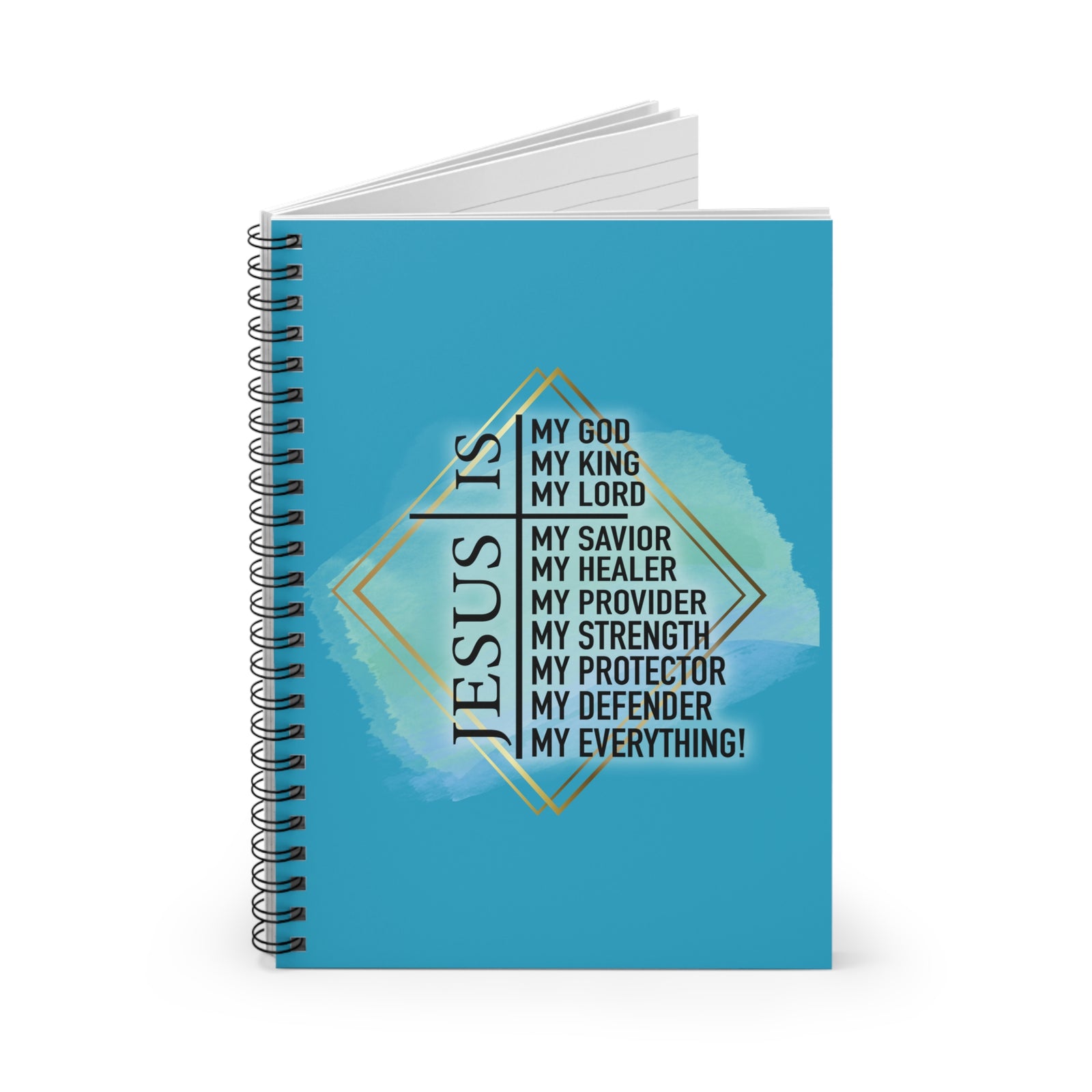 Jesus Is My Everything Faith Ruled Inspirational Christian Journal Spiral Notebook