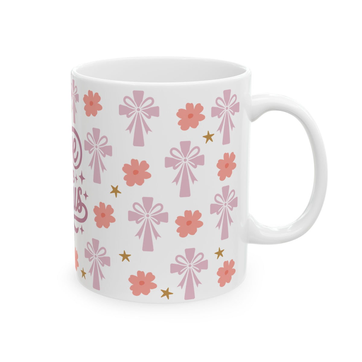 Love Like Jesus Floral Cute Ceramic Mug Coffee Cup (11oz & 15oz)