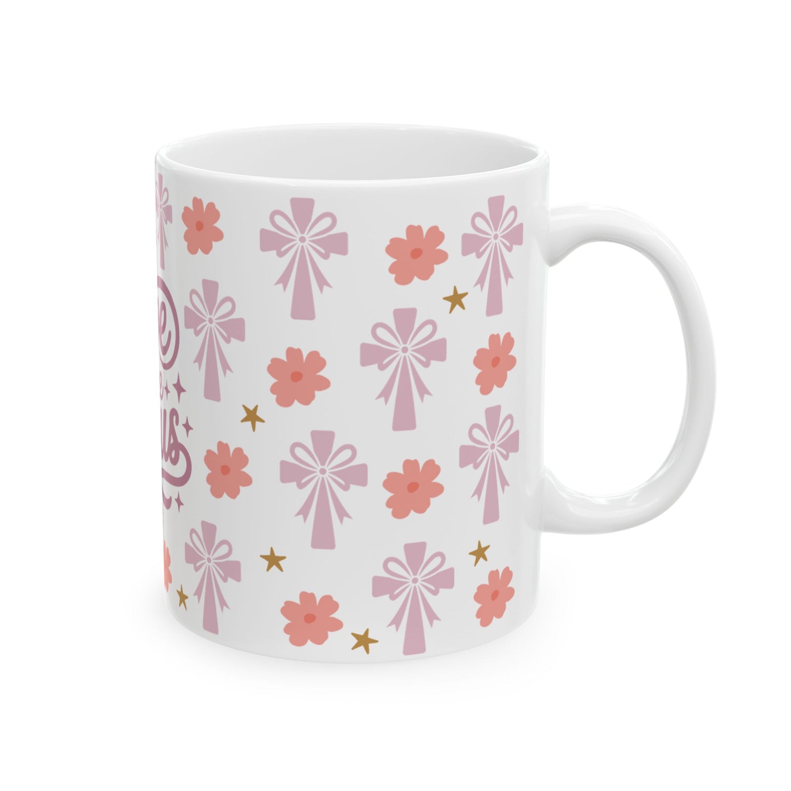 Love Like Jesus Floral Cute Ceramic Mug Coffee Cup (11oz & 15oz)